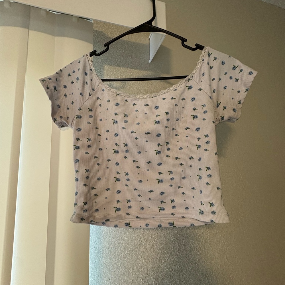 Floral Print Cropped Top